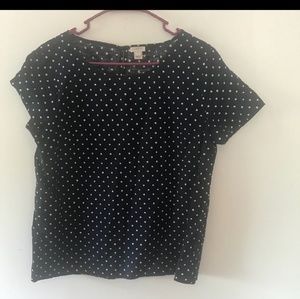 J. Crew polka dots Top